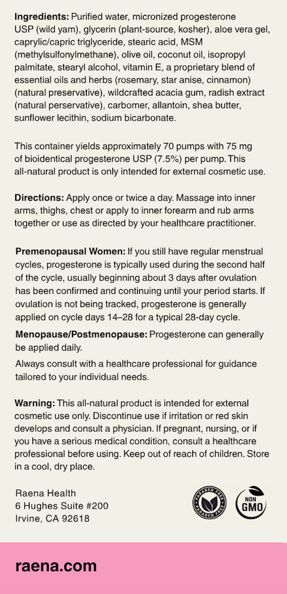The Natural Progesterone Cream 75mg